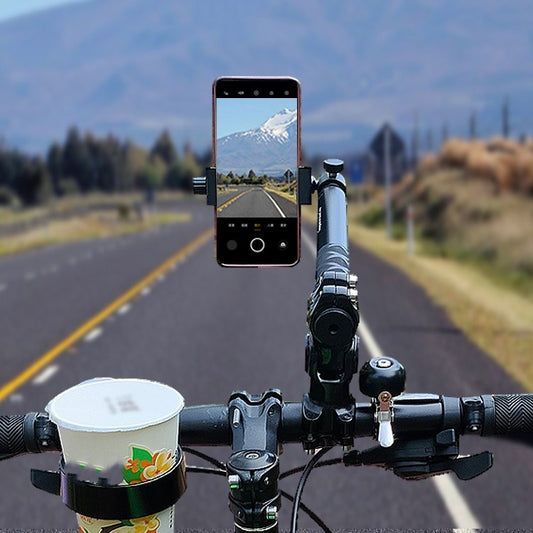 Bicycle Mobile Phone Selfie Stick Bracket Panoramic Telescopic Anti-shake Cloud Head